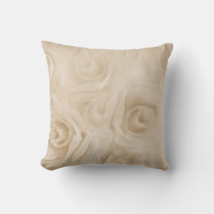 Paper Roses Sepia Throw Pillow