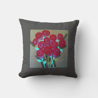 Paper Roses Throw Pillow