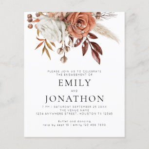 PAPER Rustic Terracotta Florals Engagement Party