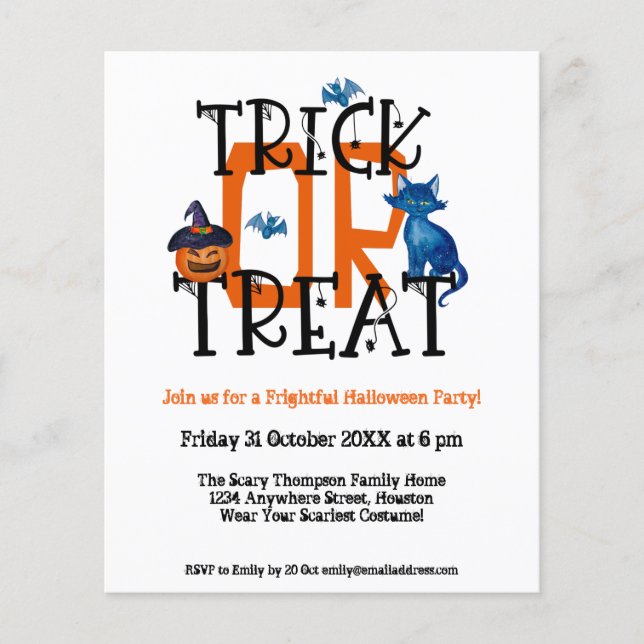 PAPER | Script Trick Or Treat Halloween Party (Front)