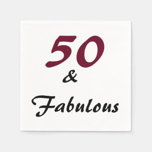 paper serviettes for 50th birthday napkin