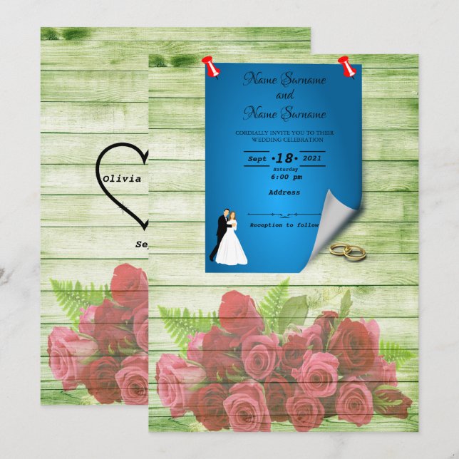 Paper sheet invitation (Front/Back)