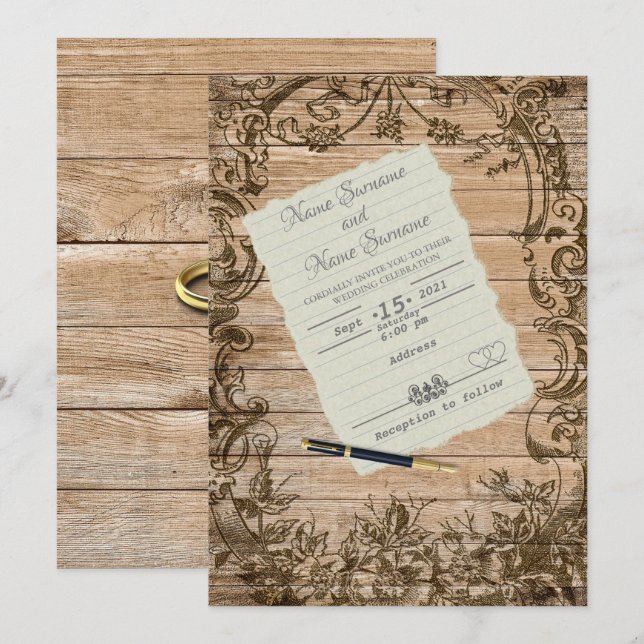 Paper sheet invitation (Front/Back)