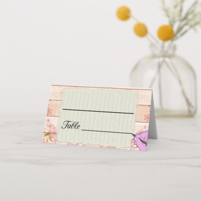 Paper sheet place card (Front)