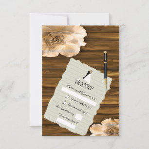 Paper sheet RSVP card