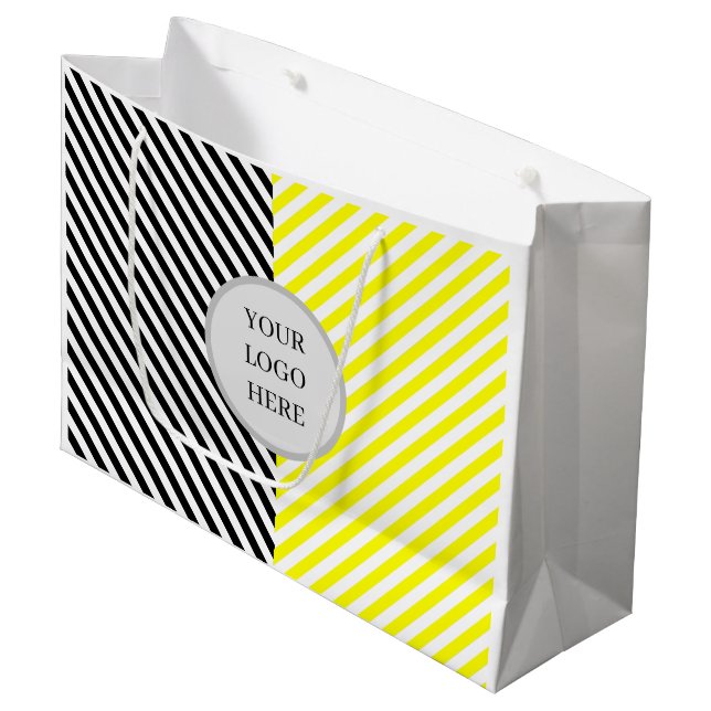 Paper Shopping Bags with logo (Front Angled)