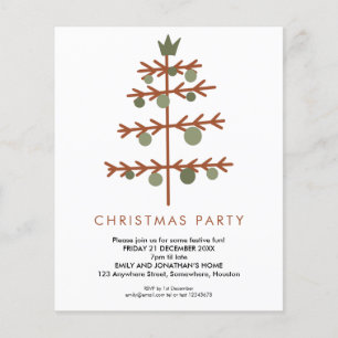 PAPER   Simple Tree Christmas Party Invite