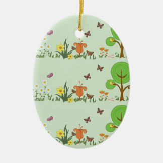 Paper Spring Ceramic Ornament