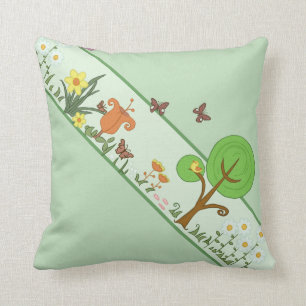 paper spring throw pillow