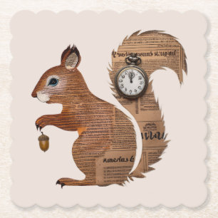 Paper Squirrel Coaster