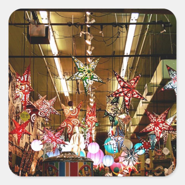 Paper Star Lanterns Sticker (Front)