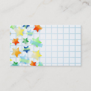 Paper stars, business card