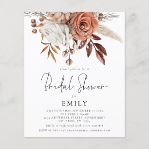 PAPER   Terracotta Florals Bridal Shower Invite