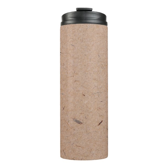 Paper texture brown background thermal tumbler (Front)