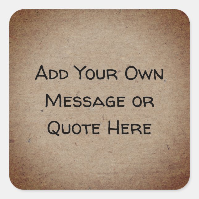 Paper Texture Square Sticker (Front)