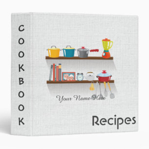Paper texture utensils recipe binder book
