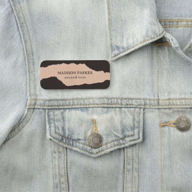 Paper Torn Edges  Name Tag (In Situ)