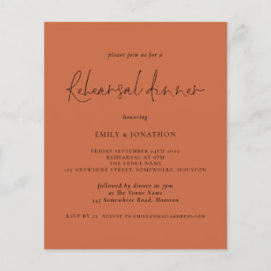 PAPER   Wedding Rehearsal Dinner Terracotta Invite