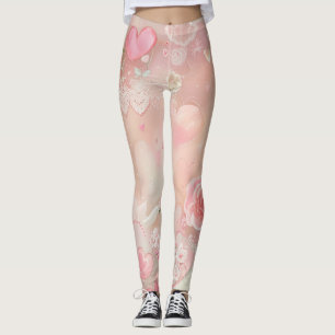 Paper Wings and Roses Leggings