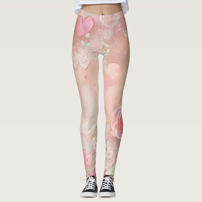 Paper Wings and Roses Leggings (Front)