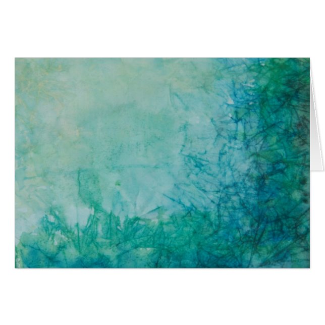 Paper With Blue, Green, And Black Paint Abstract (Front Horizontal)