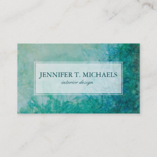 Paper With Blue, Green, And Black Paint Abstract Business Card