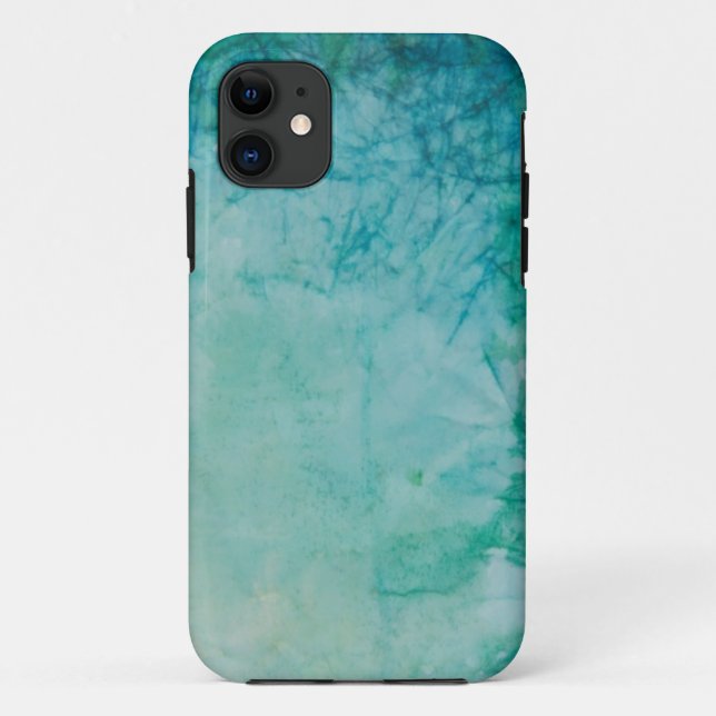 Paper With Blue, Green, And Black Paint Abstract Case-Mate iPhone Case (Back)