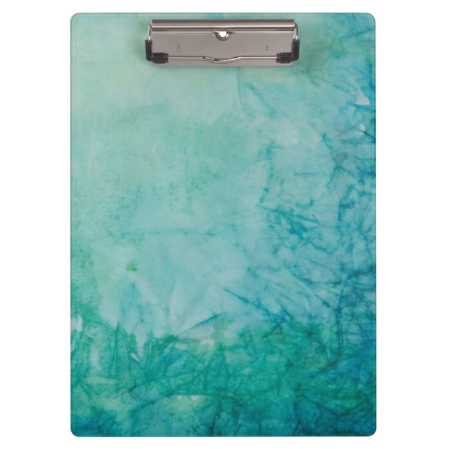 Paper With Blue, Green, And Black Paint Abstract Clipboard (Front)