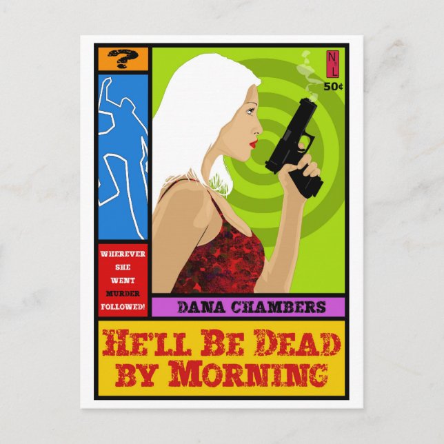 Paperback Postcard: He'll Be Dead By Morning Postcard (Front)