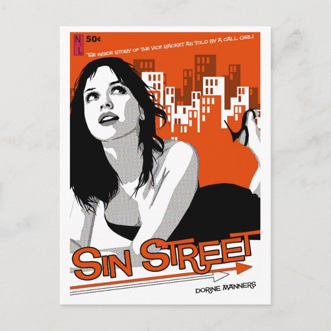 Paperback Postcard: Sin Street Postcard (Front)