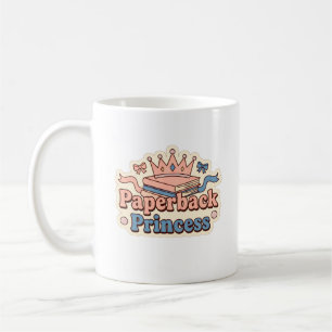 Paperback Princess - bookworm reading Coffee Mug