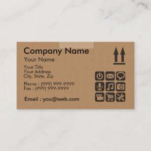 paperboard of computer business card