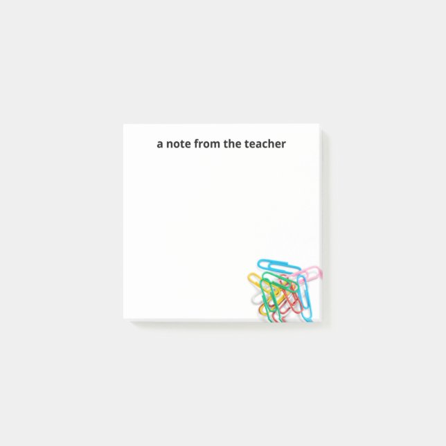Paperclips A Note From The Teacher (Front)