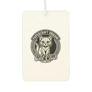 Papercraft Origami Cat Funny Cat Graphic - Papercr Air Freshener