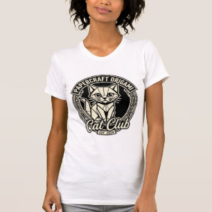 Papercraft Origami Cat Funny Cat Graphic - Papercr T-Shirt