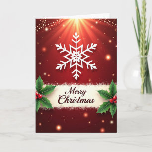 Papercut Snowflake Christmas Card