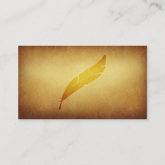 Papered Archive Writers Quill Business Card (Front)
