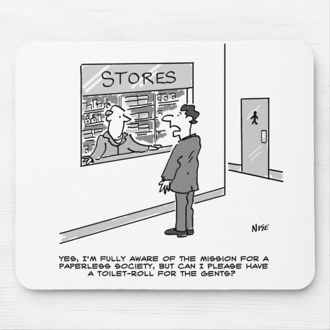 Paperless Society Theme Mouse Mat (Front)