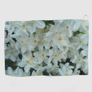 Paperwhite Narcissus Delicate White Flowers Golf Towel