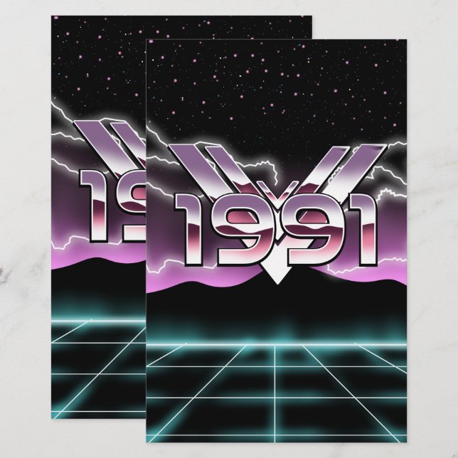 Papeterie 1991 Tech noir (Devant / Derrière)