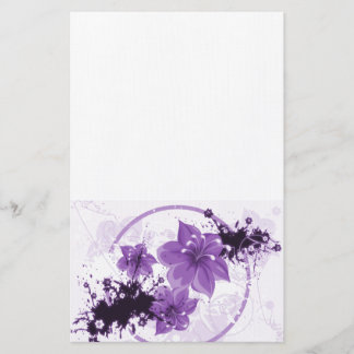 Papeterie 3 Jolies Fleurs - Violet