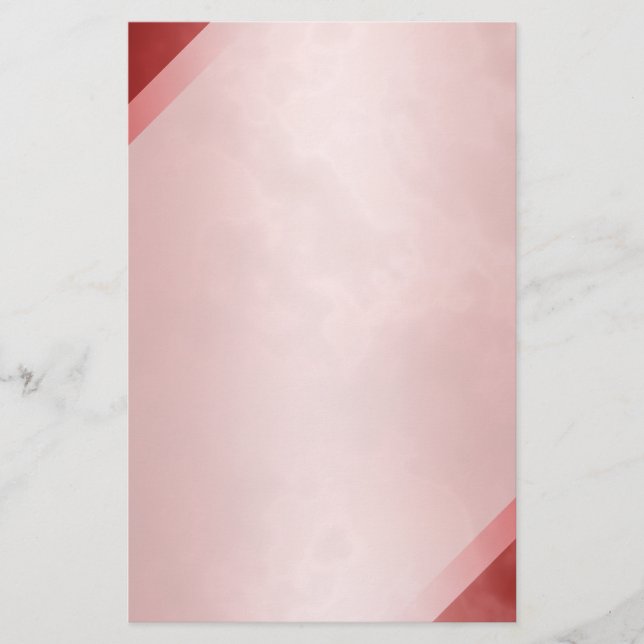 Papeterie 5,5" stationnaire de marbre rouge x 8,5" (Devant)