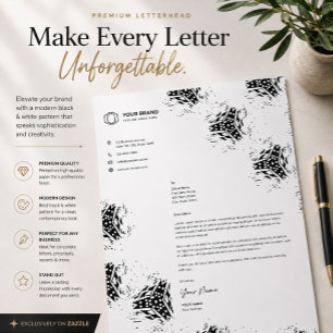Papeterie à en-tête de lettre abstraite de luxe