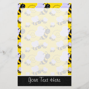 Papeterie Abeille jaune et noire mignonne