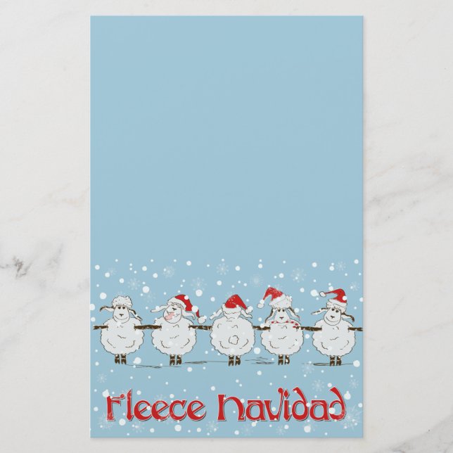 Papeterie adorable FUNNY Fleece Navidad Christmas Sheep (Devant)