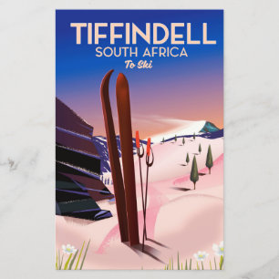 Papeterie Affiche de ski Tiffindell Afrique du Sud