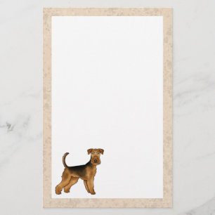 Papeterie Airedale Terrier mignon Caricature Chien Bingley T
