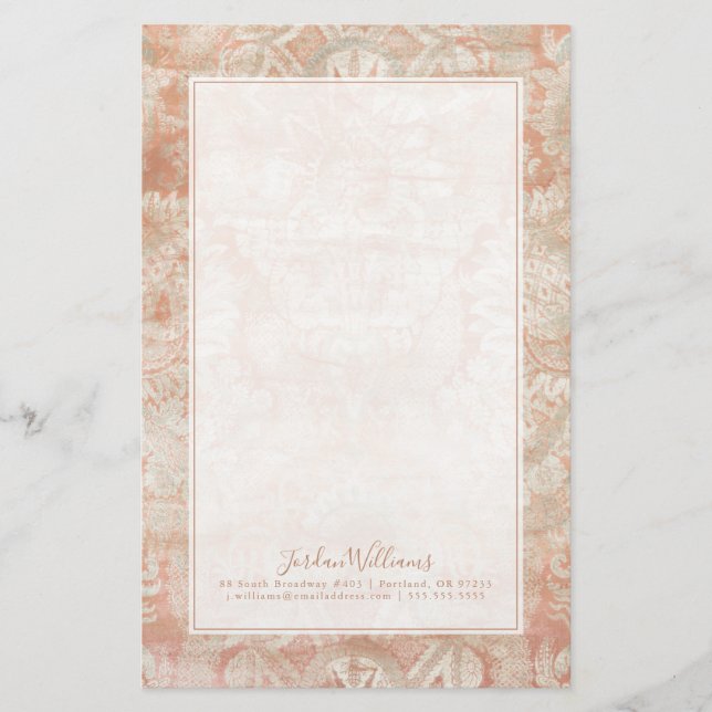 Papeterie Ajouter votre nom| Garnet Weft (Devant)