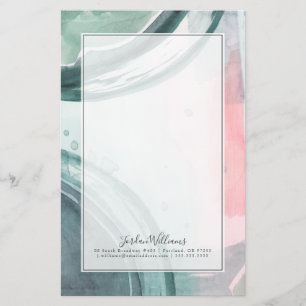 Papeterie Ajouter votre nom Pastel Scribe - Aquarelle