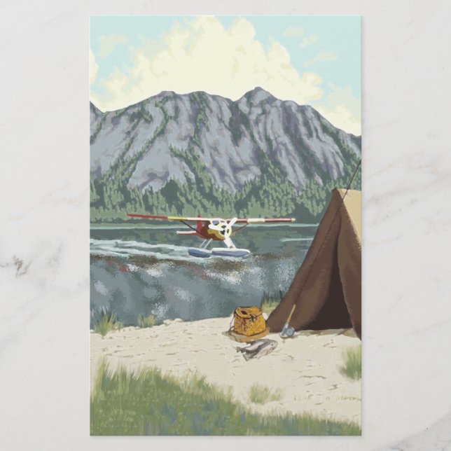 Papeterie Alaska Bush Avion Et Pêche Voyage (Devant)